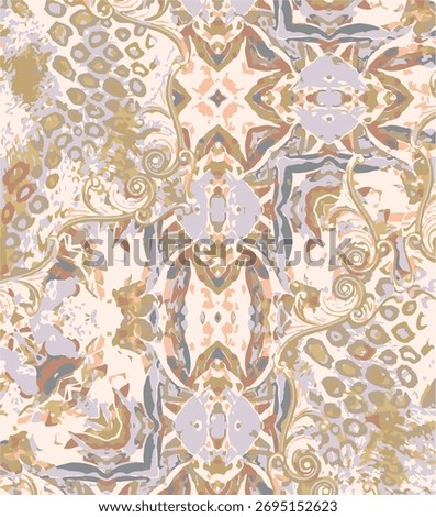 Skin Animal pattern mix leopard zebra seamless trendy design, vector print.