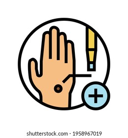 Skin Biopsy Color Icon Vector. Skin Biopsy Sign. Isolated Symbol Illustration