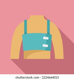 Skin Body Bandage Icon Flat Vector. Injury Damage. Arm Hurt