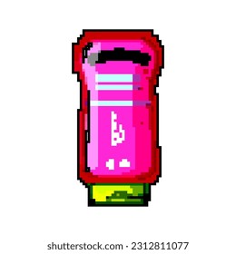 skin body cream game pixel art retro vector. bit skin body cream. old vintage illustration