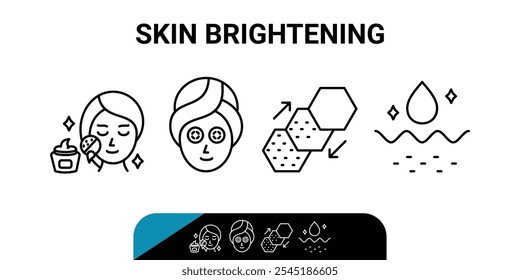 Skin brightening concept icon vector