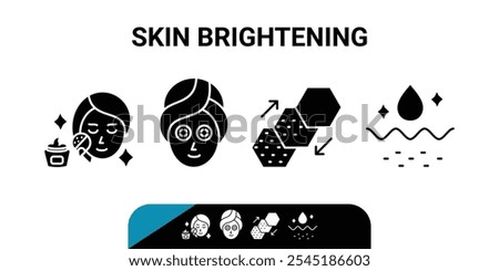 Skin brightening concept icon vector