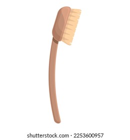 Skin brush icon cartoon vector. Dry tool. Mental health