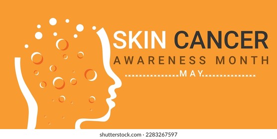 Skin cancer awareness month may. template  background, banner, card, poster. vector illustration. 