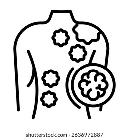 Skin Cancer Icon Dermatology and UV Protection Awareness