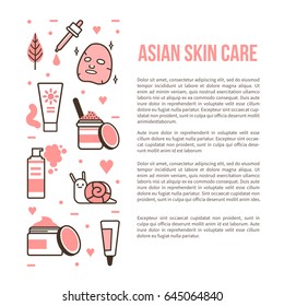 
Skin care and beauty banner template. Vector illustration.