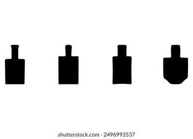 Skin care bottle set icon. Beauty vector