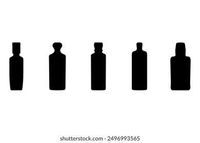 Skin care bottle set icon. Beauty vector