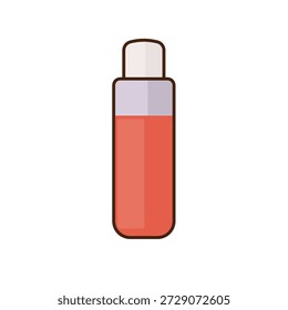 Hautpflege Flasche Vektorgrafik, Schönheit Produkt Flasche Vektorbild, Kosmetik-Produkt-Flachsymbol
