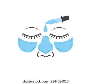 skin care concept. Skin Care Routine, Hygiene and Moisturizing Concept. Flat illustration, vector.
