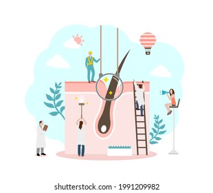 Ilustración vectorial del concepto de cuidado de la piel