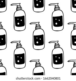 Skin care cosmetic hand drawn vector illustration. Cream, parfume, Serum drop and Face gel or lotion icons. 24 hour face care cream protection. Medical skin cosmetic.