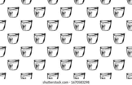 Skin care cosmetic hand drawn vector illustration. Cream, parfume, Serum drop and Face gel or lotion icons. 24 hour face care cream protection. Medical skin cosmetic.