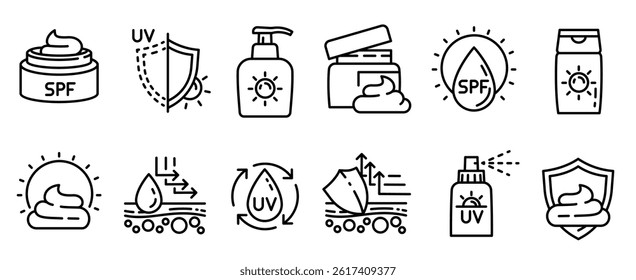 Skin Care and Cosmetic icons, vector. editable	