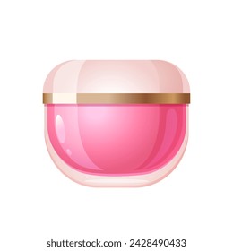 Skin care cream jar illustration.