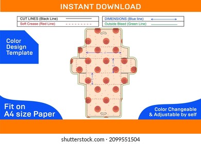 Skin care cream or lotion or facial box dieline template and 3D vector file