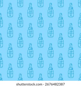Cuidado de la piel doodle patrón de fondo. Cuidado de la piel sin patrón de fondo. patrón de doodle de suero. 
