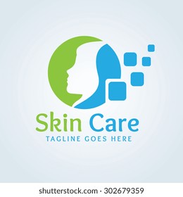 Skin Care, Face And Body Spa Logo Template