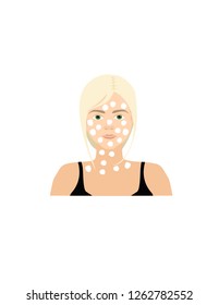 Skin care of the face girl