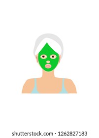Skin care of the face girl