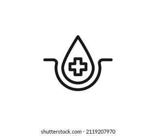 Skin care flat icon. Single high quality outline symbol for web design or mobile app.  Skin care thin line signs for design logo, visit card, etc. Outline pictogram EPS10