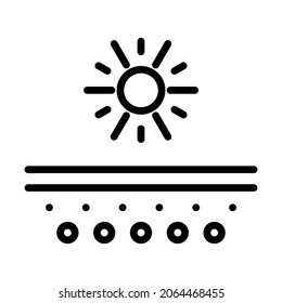 Skin care flat line icon. Skin protection, care dry skin cream, oil. Outline sign for mobile concept and web design, store.