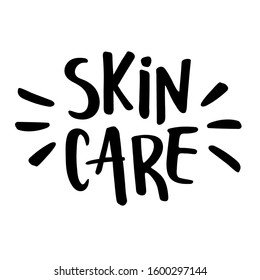 Skin Care Hand Drawn Lettering Vector Stock Vector (Royalty Free ...