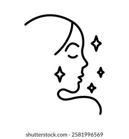 Skin care icon Flat vector set outline
