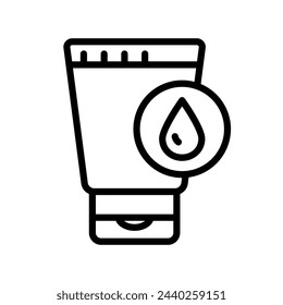 Icono de cuidado de piel. Máscara facial hidratante, belleza, mujer, limpio, fresco, acné, concepto de limpieza. Estilo de contorno simple Ilustración vectorial aislada sobre fondo blanco