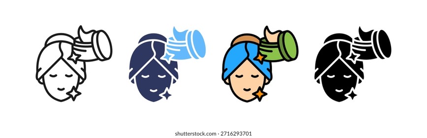 Skin Care Icon Multiple Vector Illustration