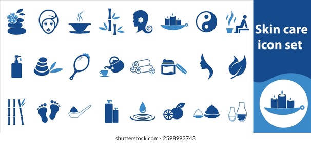 Skin care icon set, curly, follicle, hair brush, dry, dandruff, haircut, hair drying, water, hairstyle, scissors, straight, alopecia, damaged, keratin, pH, frizzy, growth, brittle and more