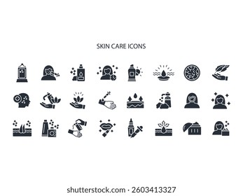 Skin care icon set.vector.Editable stroke.linear style sign for use web design,logo.Symbol illustration.