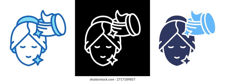 Cuidado de la piel Icon triplestyle Ilustración vectorial