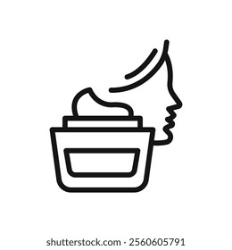 Skin care icon vector line logo art