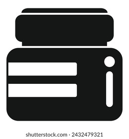 Skin care jar icon simple vector. Skin mask patch. Make up product