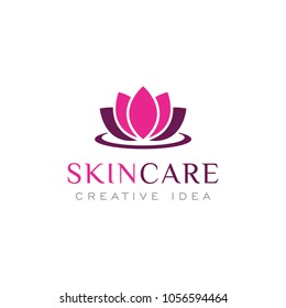 Skin Care Leaf Logo and Icon Vector Template