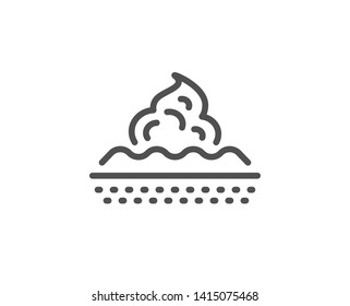 Skin care line icon. Moisture cream sign. Cosmetic lotion symbol. Quality design element. Linear style skin care icon. Editable stroke. Vector
