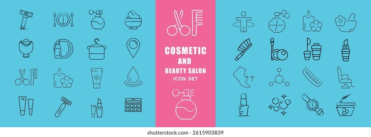 Skin care line icons set. Moisture cream, acid, anti wrinkle serum, ceramide, collagen, retinol compound, sunscreen vector illustration. Outline signs for skincare products property. Editable Stroke