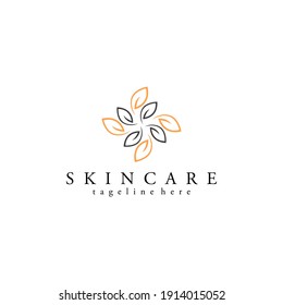 skin care logo or for beauty salon, some leaf shape logo. vector eps 10.