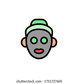 Skin care mask woman icon. Simple color with outline vector elements of alternative medicine icons for ui and ux, website or mobile application