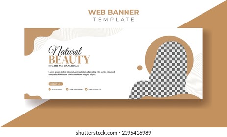 Skin care and natural cosmetics banner template. social media post design, and banner ads, web template