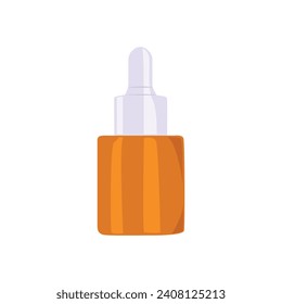Envase para cuidado de la pielComponente de cuidado de la piel, Línea de vectores. Suero de envasado de cuidado de la piel.