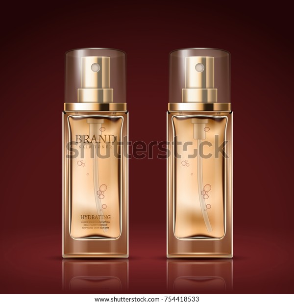 Download Skin Care Perfume Bottle Mockup Premium Stock Vector (Royalty Free) 754418533