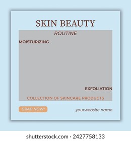 skin care product social media banner template
