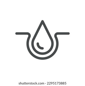 Skin care related icon outline and linear vector.