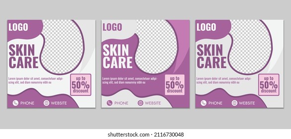  Skin care social media post design
