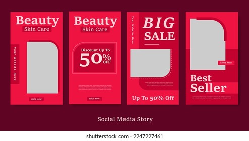 Skin care social media story template