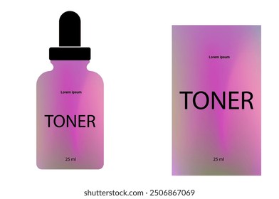 skin care template mockup with gradient color style