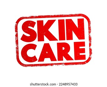 Skin Care text stamp, concept background