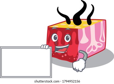 Skin cartoon character design style with board